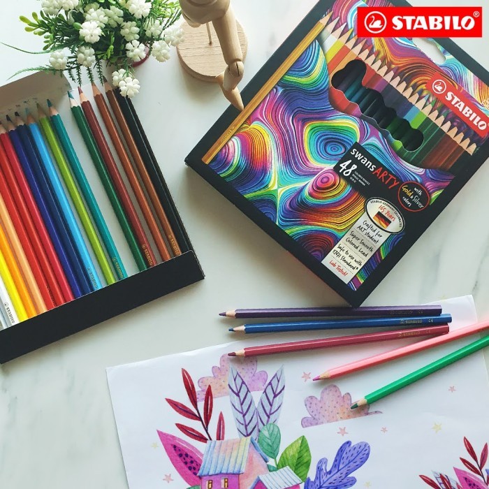

STABILO SWANS ARTY COLORED PENCILS 24 PCS / PENSIL WARNA ISI 24 PCS