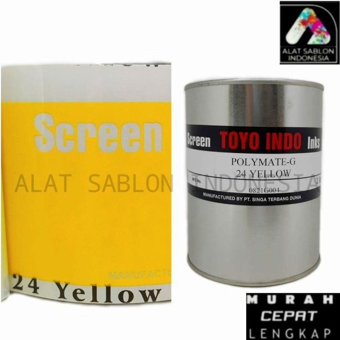 

TINTA TOYO POLYMATE YELLOW G24 KUNING TINTA SABLON PLASTIK 1KG