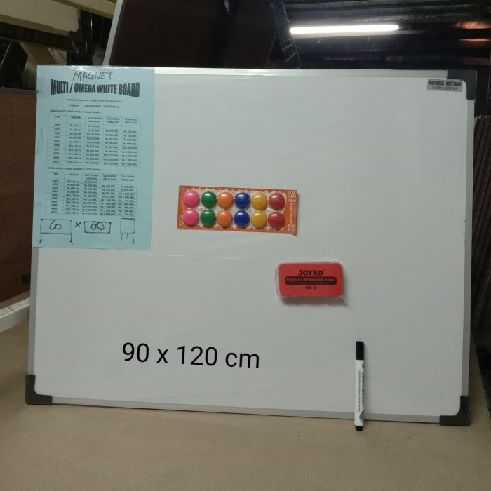 

WHITEBOARD MAGNET GANTUNG 90 X 120 CM KOMPLIT