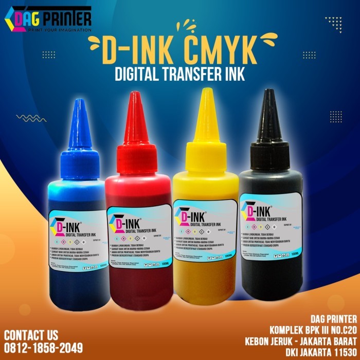 

TINTA WARNA D'INK 1 SET CMYK