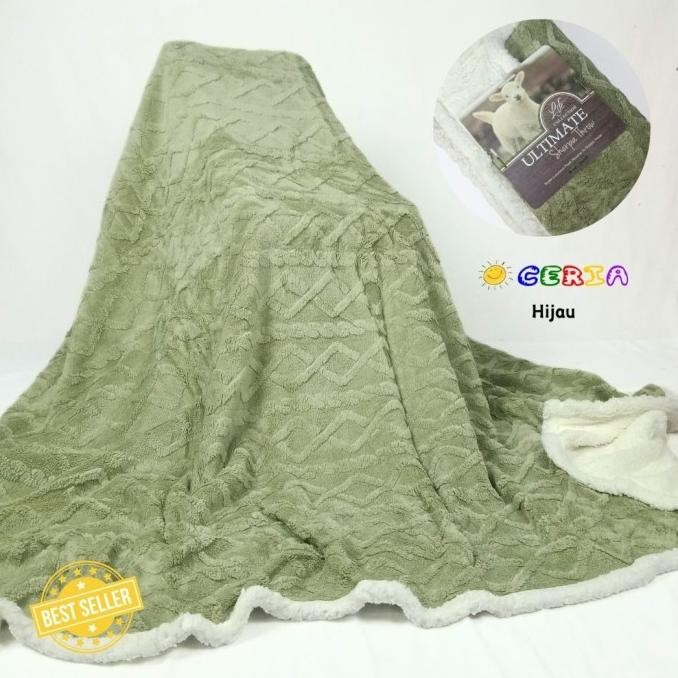 Selimut Domba Asli Ultimate Bulu Lembut Tebal 2 Lapis 150X200 Cm Naresawaradanida