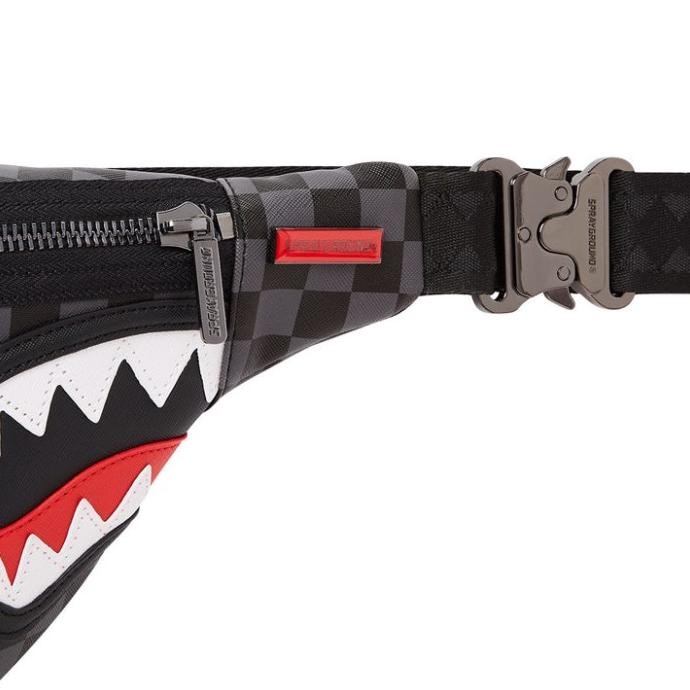 Waistbag Branded Sprayground Leather Black Original Authentic Jamrudtoko