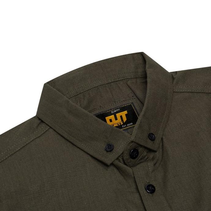 PROMO Kemeja Flanel Lengan Panjang Warna Hijau Army Unisex Pria Wanita Terlaris