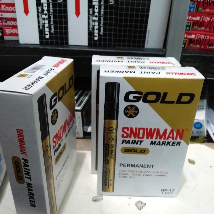 

Spidol snowman gold permanen