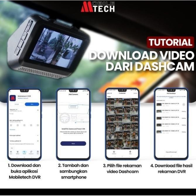 MTECH DVR SPION 3 WAY KAMERA PEREKAM DASHCAM MOBIL 11 INCH TRECA WIFI GPS