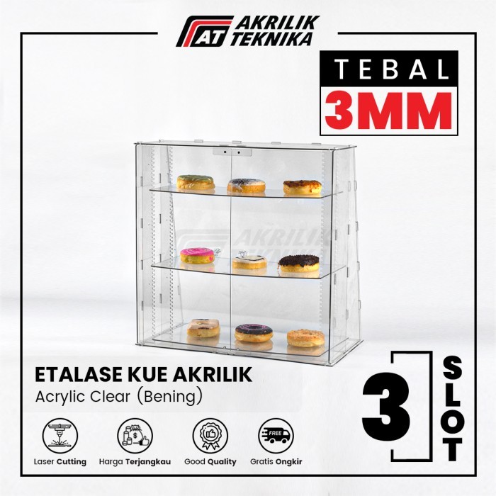 ETALASE / DISPLAY KUE / ROTI / MAKANAN AKRILIK / ACRYLIC TOKO DISPLAY