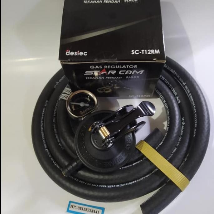 REGULATOR STARCAM BLACK SC T12RM MODENA SELANG GAS LPG 500 PSI 3 LAPIS ORIGINAL DAN TERPERCAYA