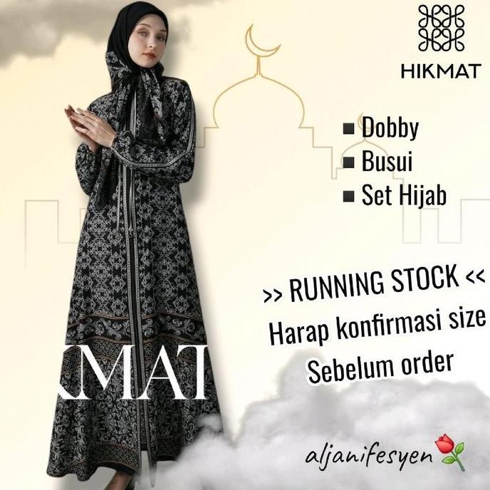 Abaya Hikmat Fashion Original A8847-08 Original
