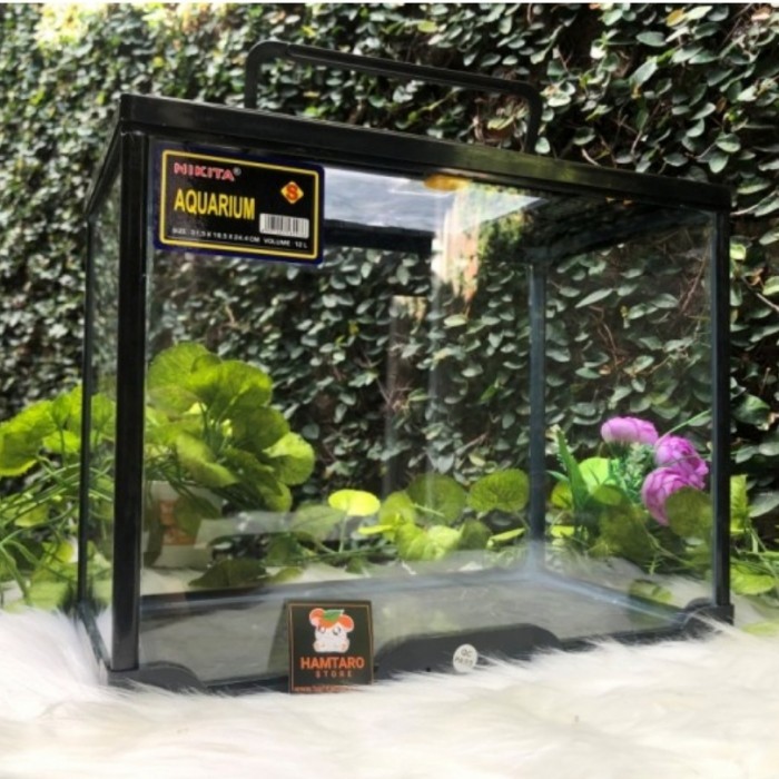 aquarium + tutup aquarium untuk kandang hamster