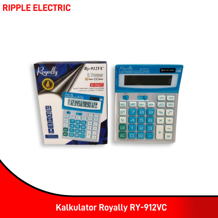 

Kalkulator Royally RY-912VC - Calculator 12 Digit 2 Power