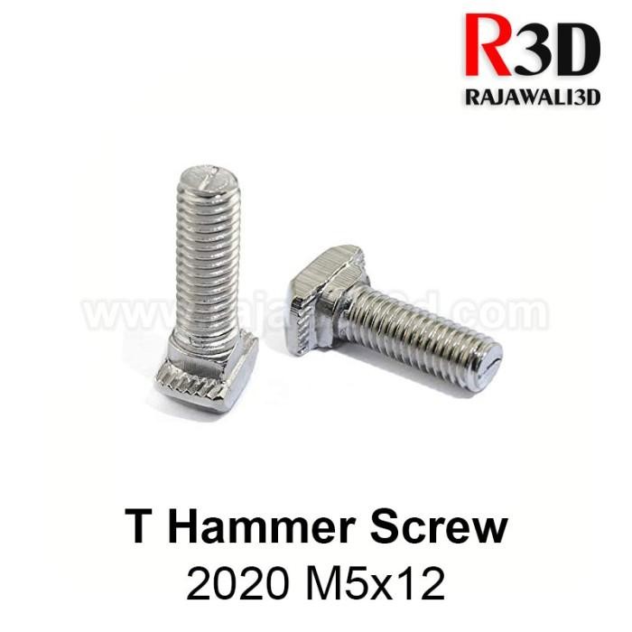 T Nut Screw M5 Tee Nut Screw T Hammer Screw Alu Profile 2020 M5x12