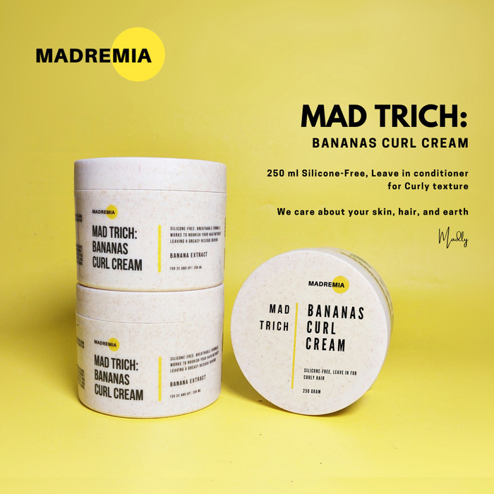 Mas Trich: Bananas Curl Cream (silicone-free) for Curly Hair 250gr