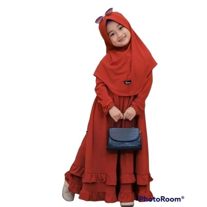 Baju Muslim Anak Perempuan/Gamis Anak Terbaru 2-8 Tahun Original