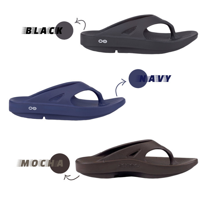 Oofos Unisex Sandal Ooriginal Thong Black