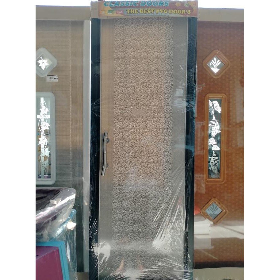 Pintu Kamar Mandi/Pintu Kamar Tidur Pvc Classic Minimalis-Coklat Hanyasebentar12