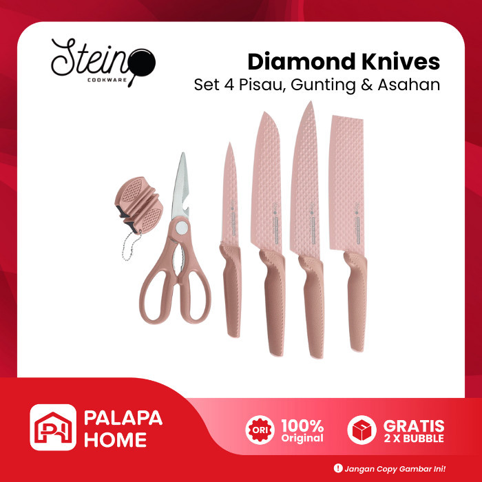 Stain Cookware Pisau Set Diamond Knives Piso Steincookware Original