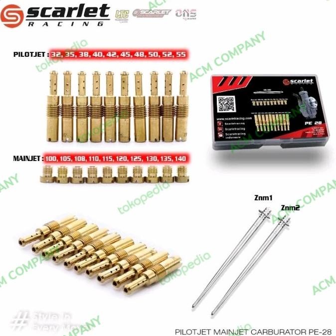 PowerJet PJ Mainjet MJ jet Karburator Karbu PE24 PE26 PE28 SCARLET ORI Terlaris