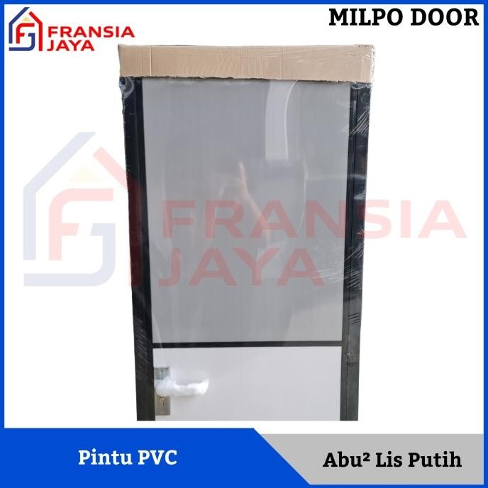 Pintu Kamar Mandi Pvc Abu2 Lis Putih Milpo Door 89Jhiuyw0P