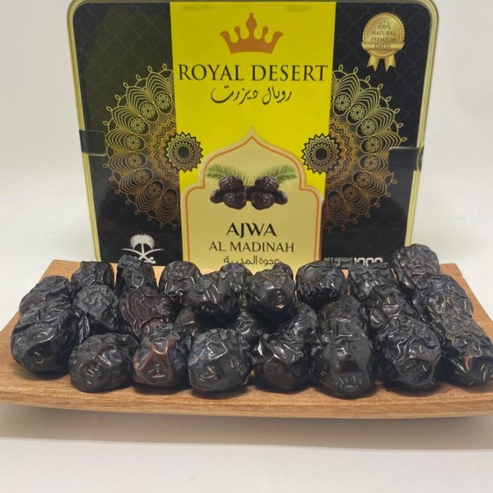 

Kurma Ajwa Royal Desert packaging Kaleng
