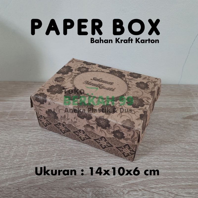 PROMO Dus snack makanan ringan paper box kraft / kotak cemilan / kotak snack kertas hajatan prasmana