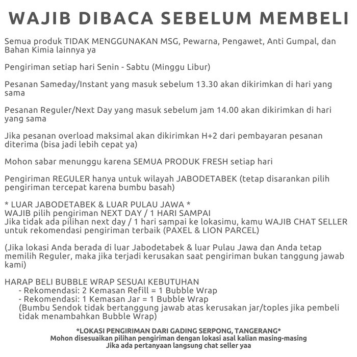 

Promo Bumbu Sendok Refill Bawang Merah Iris Dalam Minyak / Sliced Shallot Best Seller