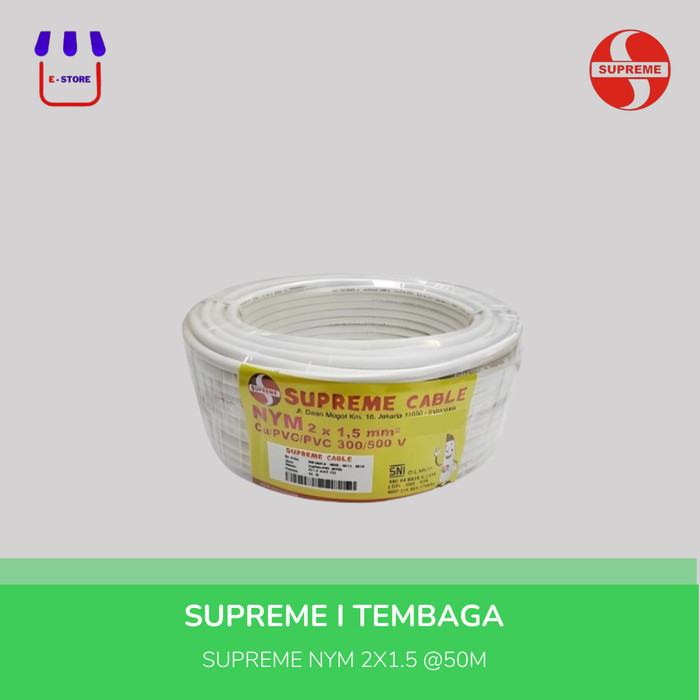 Supreme Kabel Nym 2X1.5 Mm Supreme 1 Roll 50 Meter