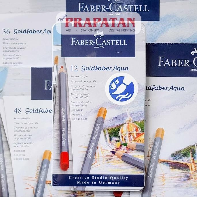 

'+'+'+'+] Pensil Warna Faber Castell Goldfaber AQUA Tin Case | Color Pencil | Creative Studio