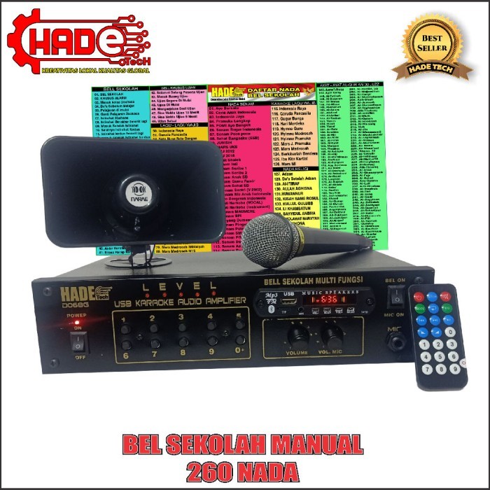 Bel Sekolah Manual 1 Speaker Lengkap