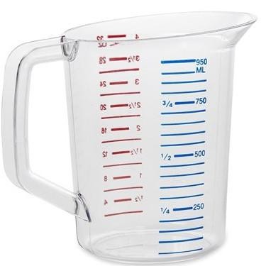RUBBERMAID BOUNCER MEASURING GLASS GELAS UKUR TAKAR POLYCARBONATE NSF