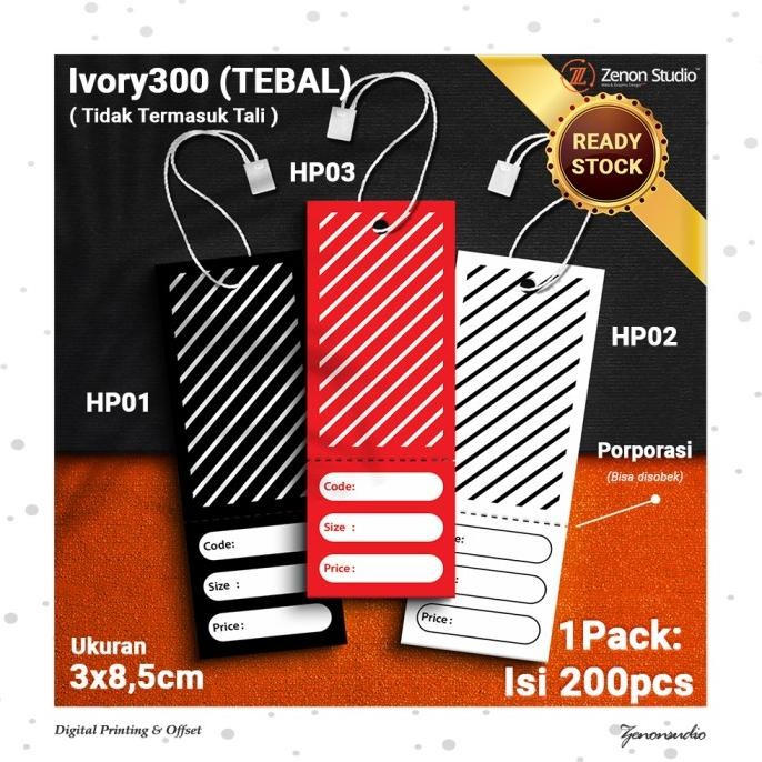 

cusss order] [200pcs] Hang Tag Baju Murah Hangtag Polos Label Baju Untuk Merek