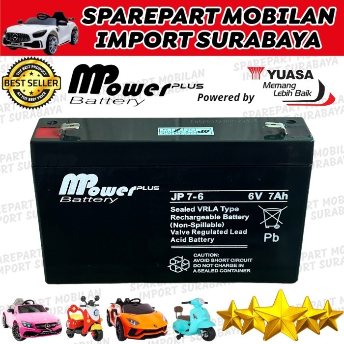GRATIS ONGKIR MPOWER 6V 7AH MOBIL MOBILAN ANAK AKI MAINAN ANAK PMB 6 VOLT 7 AMPER KODE 12