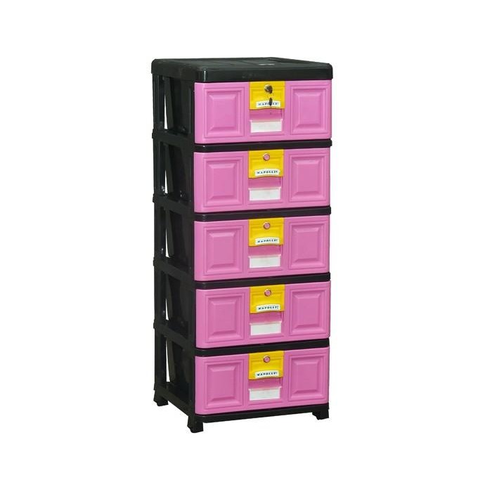 LEMARI PLASTIK NAPOLLY NAPOLY 5 SUSUN 5 LACI - SUSUN 3