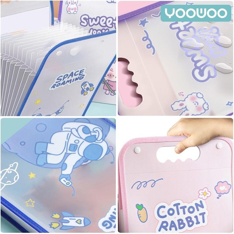 

TERMURAH YooWoo File Organizer / penyimpanan berkas / folder portable / tempat kertas ujian y-4