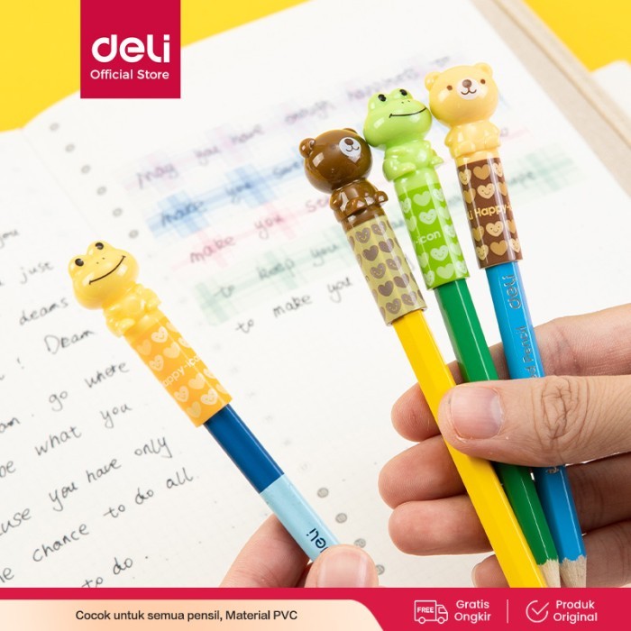 

OBRAL DELI TUTUP PENSIL 4PCS/PACK, DESIGN KARTUN,PLASTIK KUALITAS TINGGI 506 KODE 1139