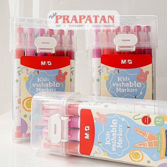 

Kualitas terbaik] M&G Kids Washable Markers 12C-48C APMT | Spidol Set