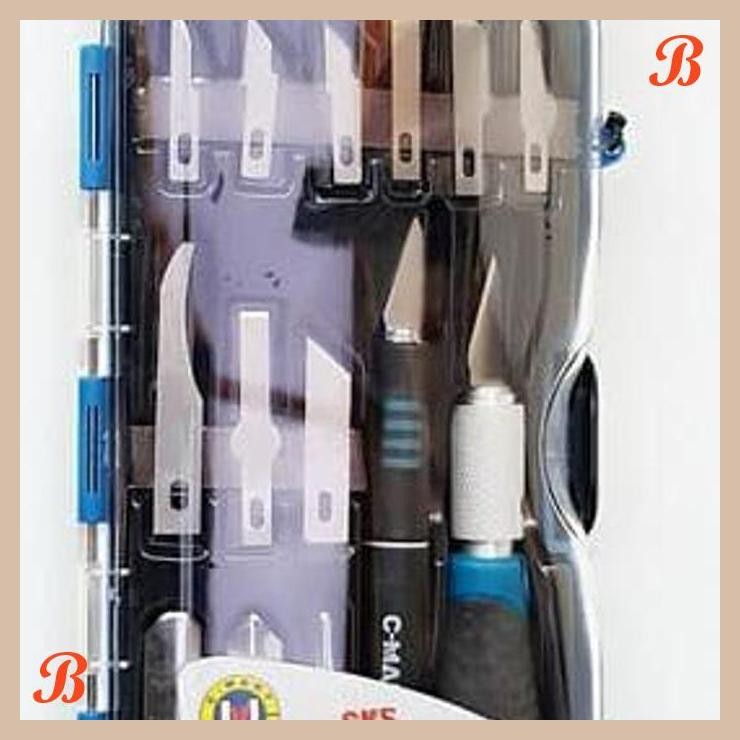 

| JRT | HOBBY KNIFE SET CMART PISAU UKIR PAHAT CUTTER SET 14 PCS TAIWAN