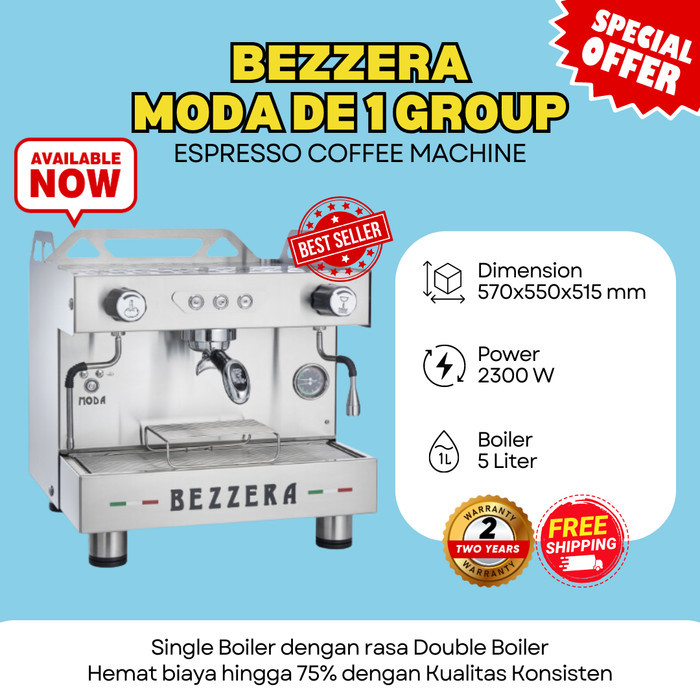Coffee Machine Bezzera Moda 1 Group Mesin Kopi Bezzera