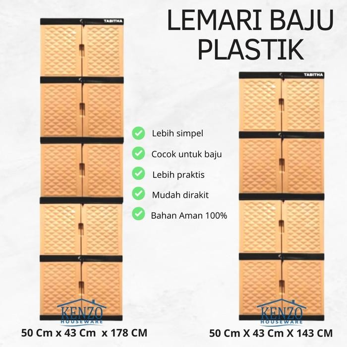 LEMARI PLASTIK SUSUN 2 LEMARI BAJU PLASTIK SUSUN 2 MINIMALIS KUNCI