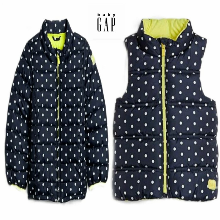 Jaket / Rompi Baby Gap Polkadot Hitam