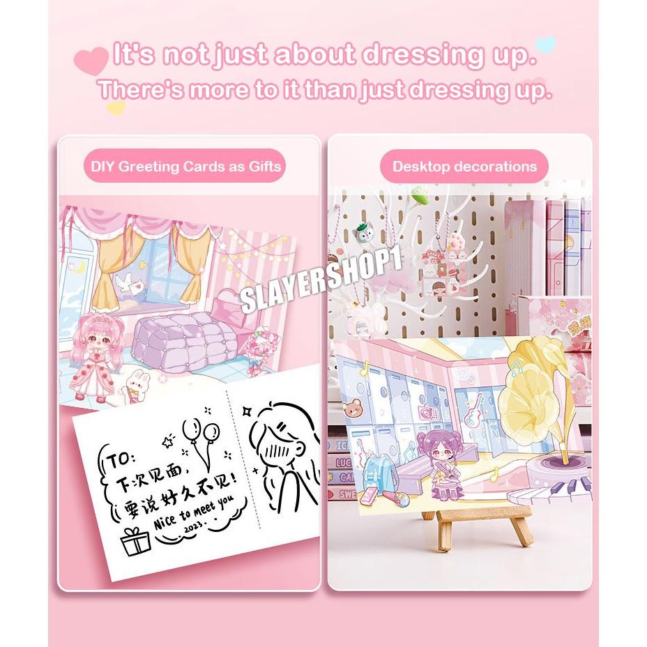 

VIRAL Mainan stiker ganti muka, Stiker ekspresi girl change makeup stiker un-140