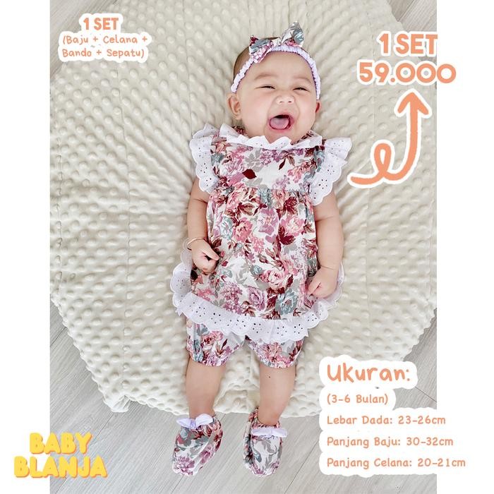 Baju Bayi Perempuan 6 12 Bulan Falea Set