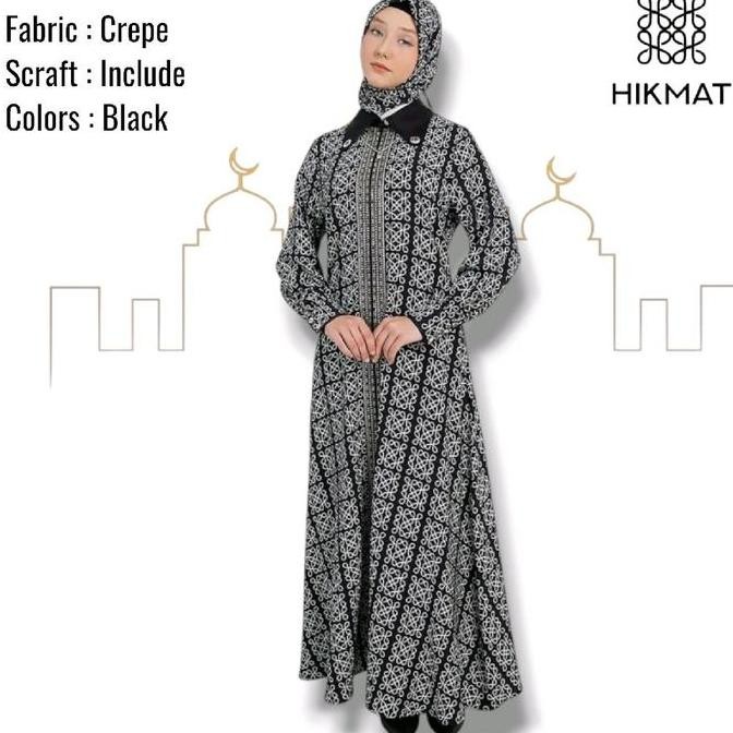 Abaya Hikmat Fashion Original A6675-02 Original