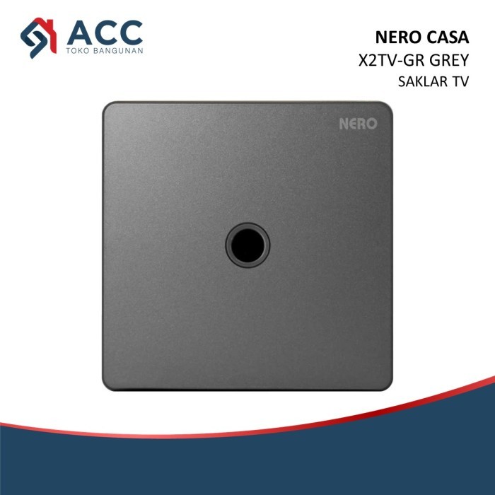 BEST NERO CASA X2TV-GR GREY NERO 1 GANG SAKLAR TV OUTLET