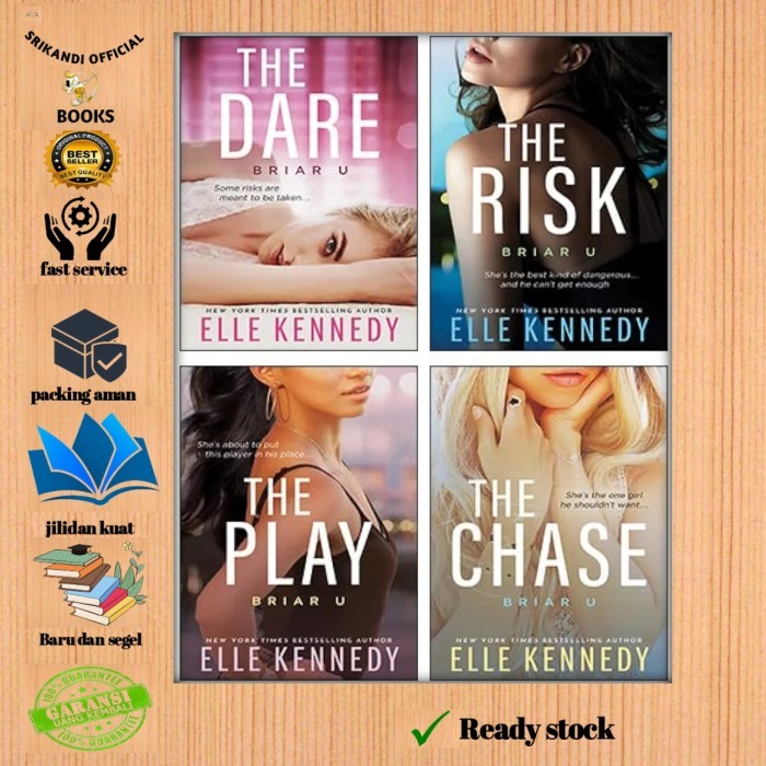 

Most Gifted_versi Eng/Indo_*paket 4 buku The chase - The Risk - The play -The dare by elle Kennedy