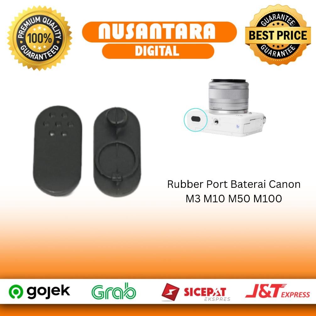 TERMURAH Port Rubber Karet Tutup Battery Baterai Canon EOS-M M3 M6 Mark II M10 M100 M200 M50 Mark II
