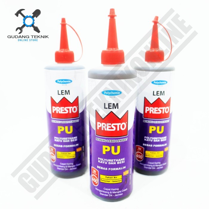 MURAH Lem Kayu Besi PRESTO PU 650Gram Lem Polyurethane Wood Iron PU PRESTO