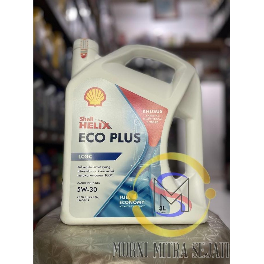 Shell Helix Eco Plus LCGC Oli Mobil HX SAE 5W-30 5 W 5W30 Galon 3 L