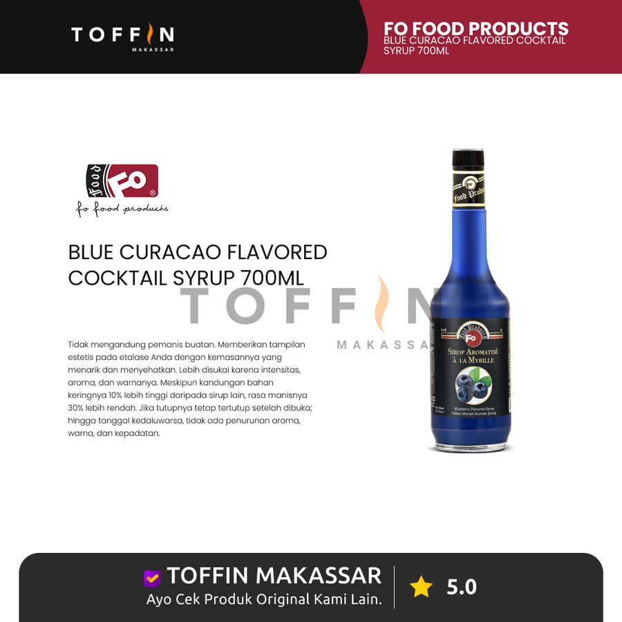 

Blue Curacao Flavored Cocktail Syrup 700ml