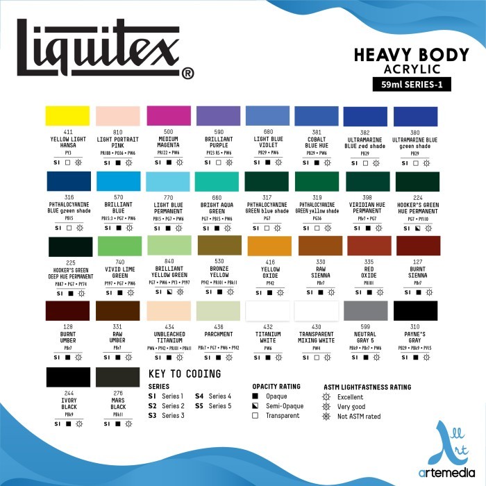 

TERBARU Cat Akrilik Liquitex Heavy Body 59ml Series 1 Acrylic Color - 01/02 BISA GOSEND!