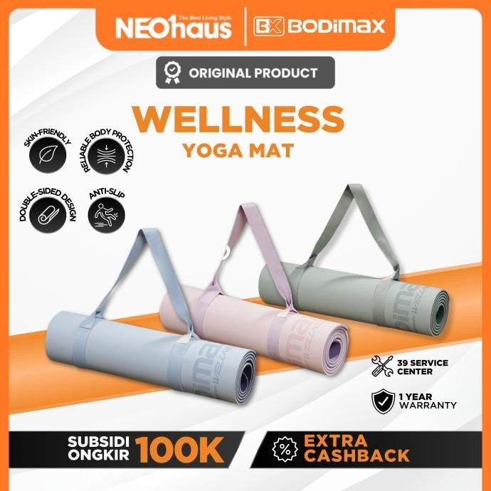 WELLNESS TPE Yoga Mat 8mm Matras Alas Anti Slip Tebal